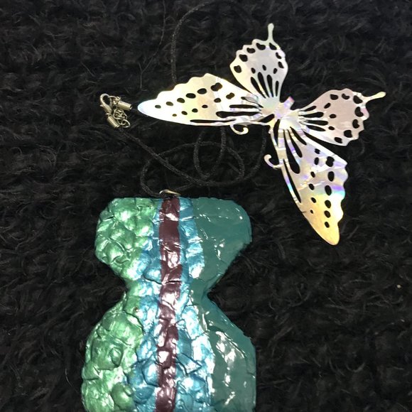 Reversible Unique Vintage Rare One of a Kind Handmade Necklace - Picture 13 of 16